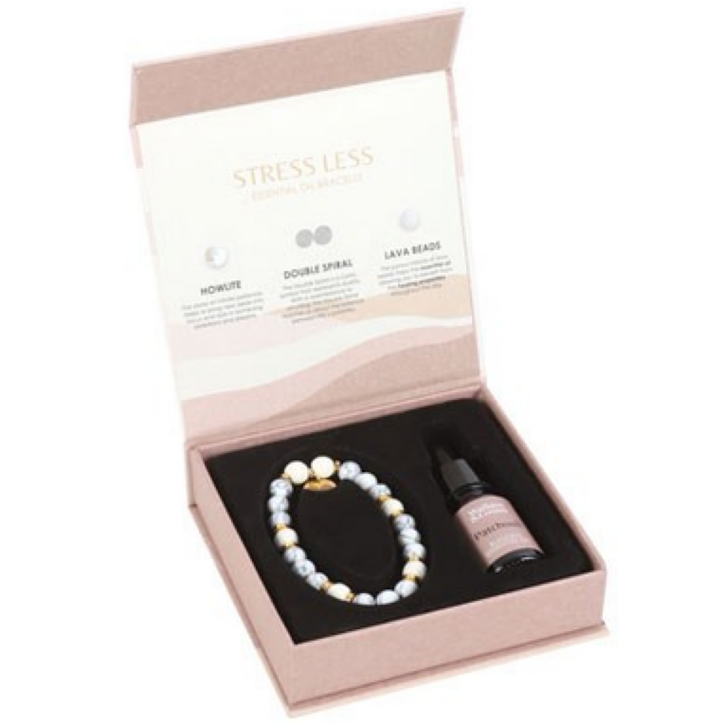 Stress Less Howlite Crystal Essential Oil Bracelet - Wicked Witcheries