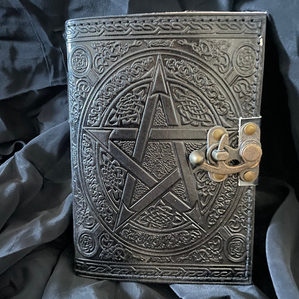 Pentagram Leather Journal | Wicked Witcheries