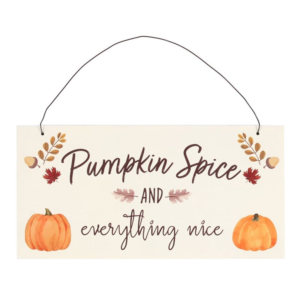 20cm Pumpkin Spice Hanging Sign - Wicked Witcheries