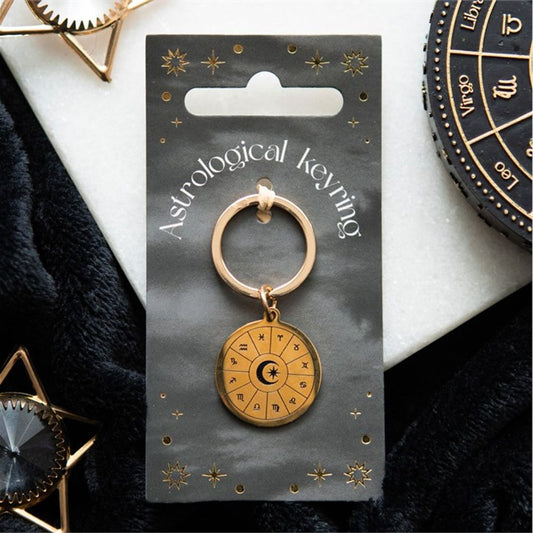 Astrology Wheel Keyring - Wicked Witcheries