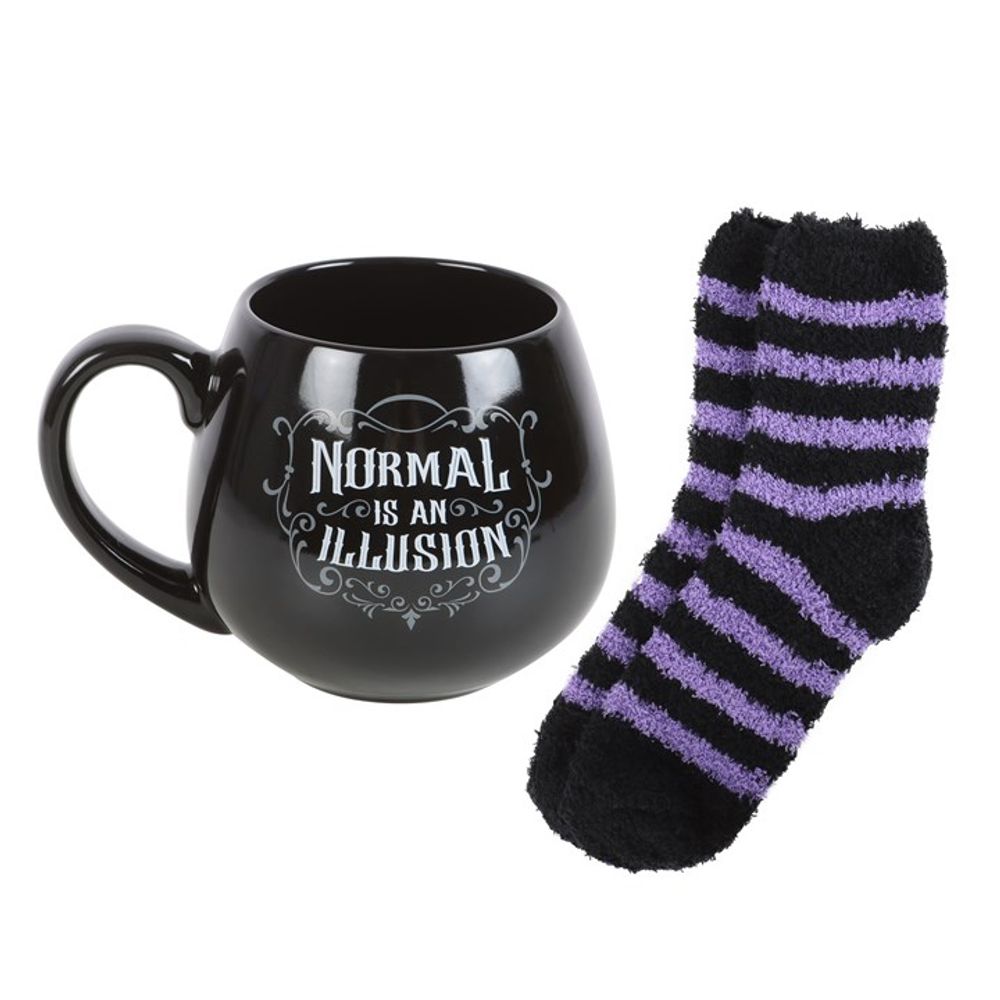 Normal is an Illusion Gothic Mug and Socks Set - Wicked Witcheries