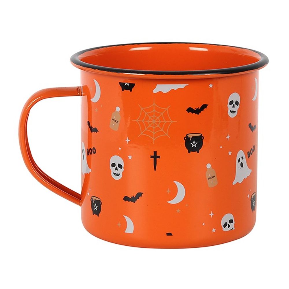 Halloween Print Enamel Mug - Wicked Witcheries