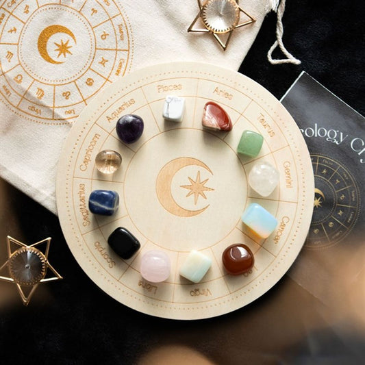 Astrology Wheel Crystal Grid Set - Wicked Witcheries