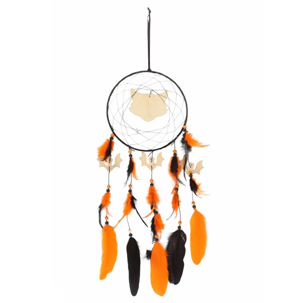 Black Cat Halloween Dreamcatcher - Wicked Witcheries