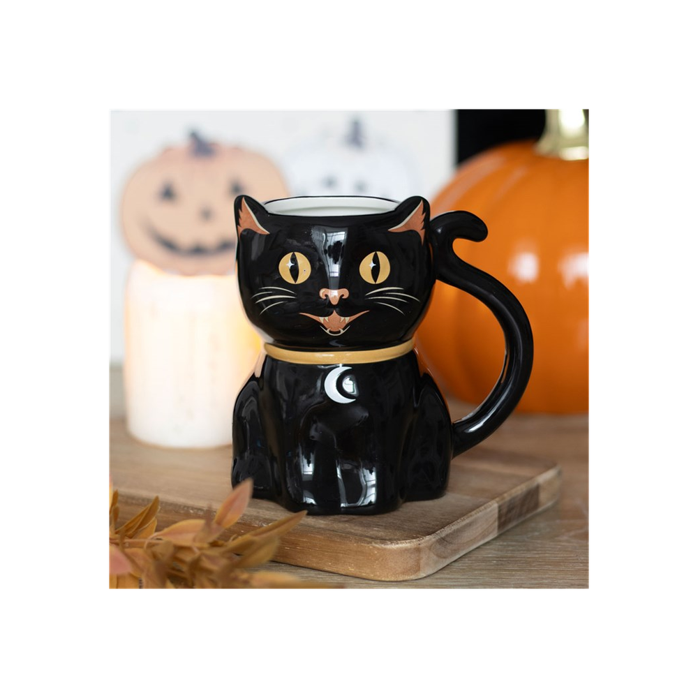 Spooky Black Cat Shaped Mug - Wicked Witcheries