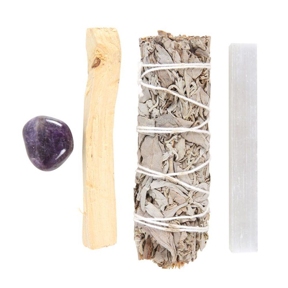 Smudge Kit with Amethyst Crystal - Wicked Witcheries