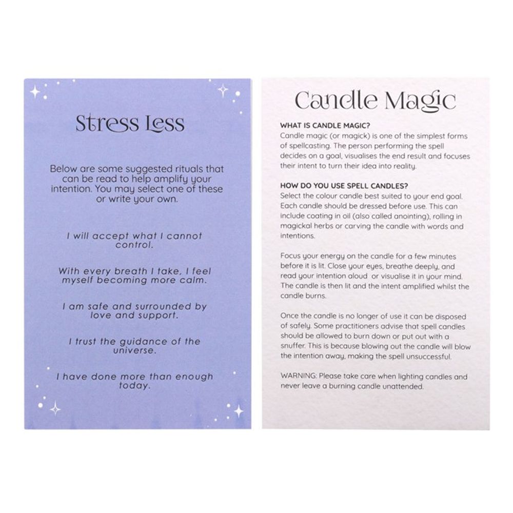 Pack of 12 Stress Less Spell Candles - Wicked Witcheries