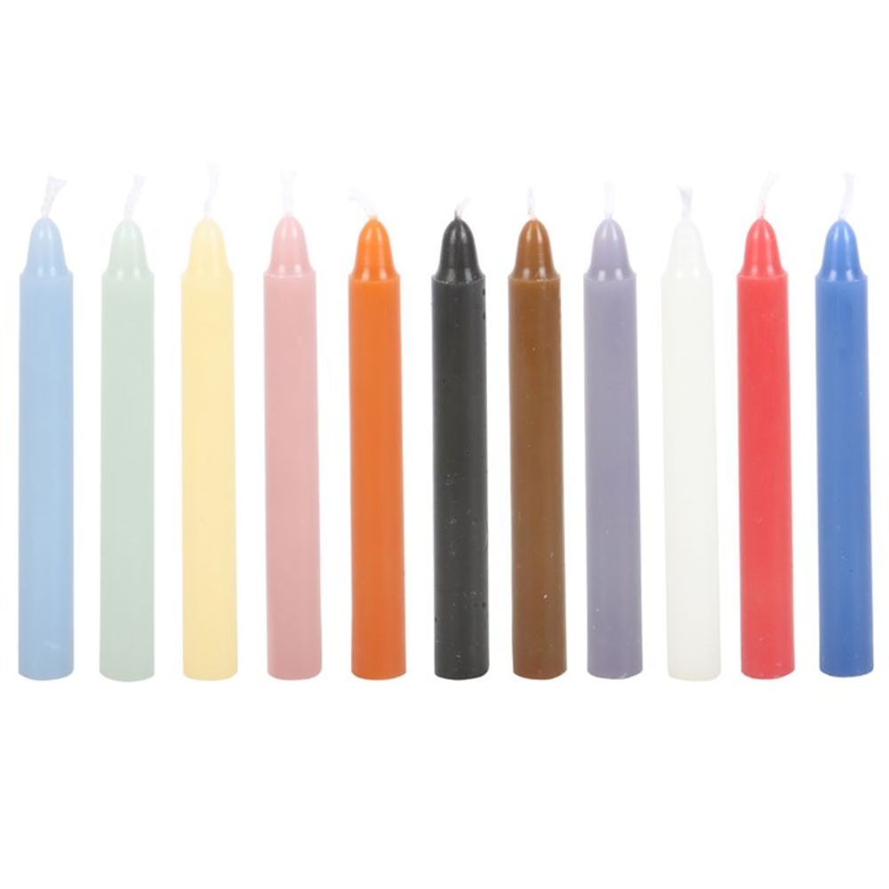 Pack of 12 Mixed Colour Spell Candles - Wicked Witcheries