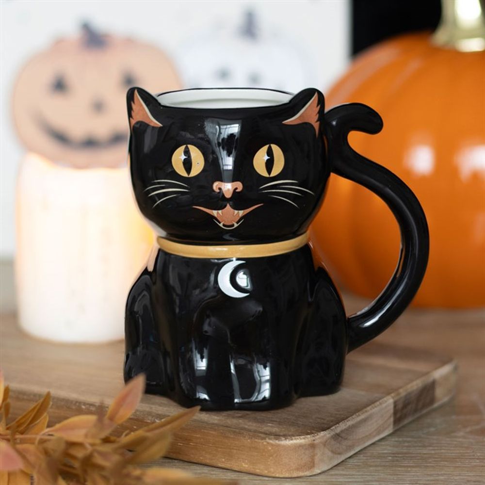 Spooky Black Cat Shaped Mug - Wicked Witcheries