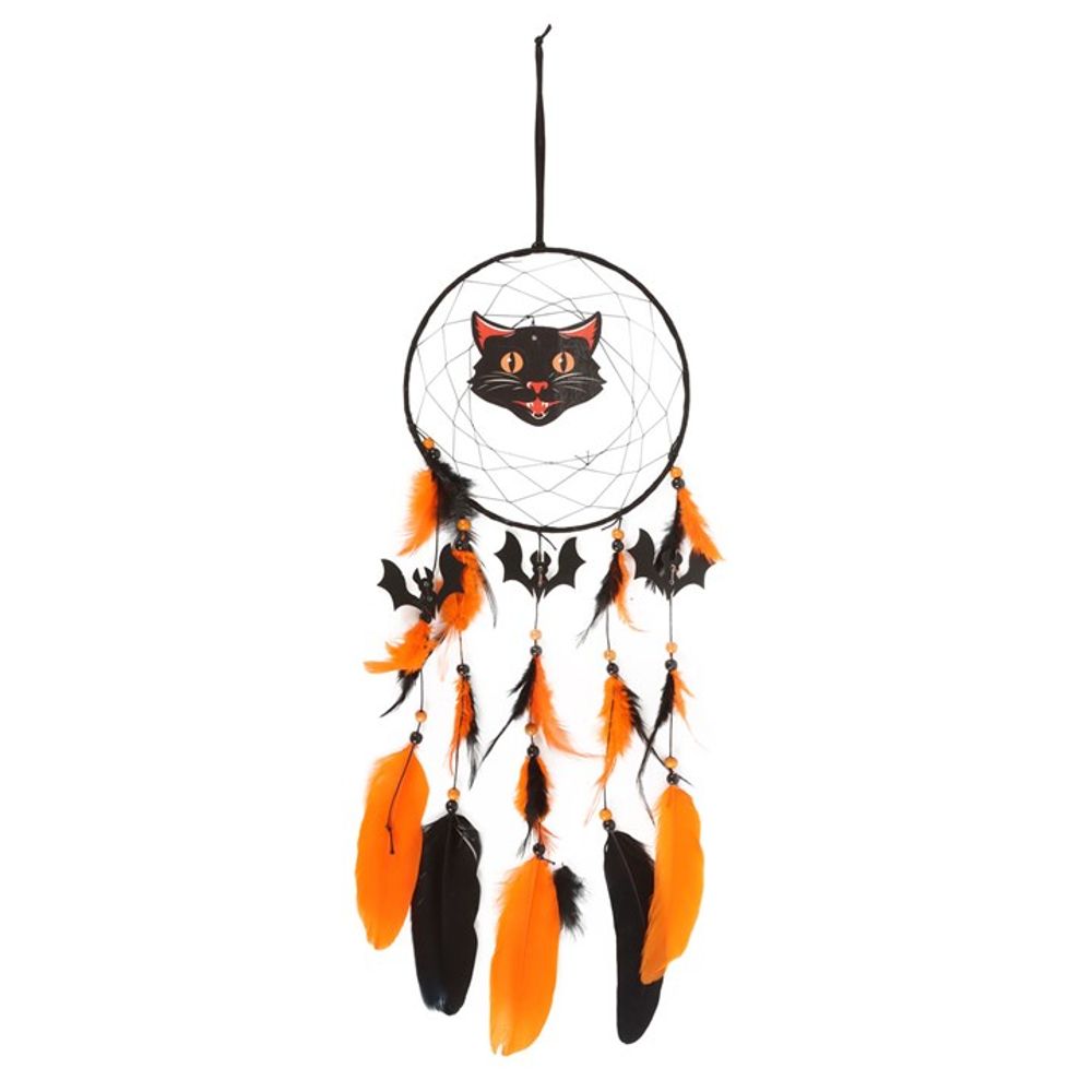 Black Cat Halloween Dreamcatcher - Wicked Witcheries