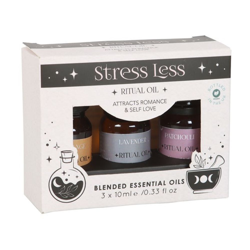 Set of 3 Stress Less Ritual Blended Essential Oils - Wicked Witcheries