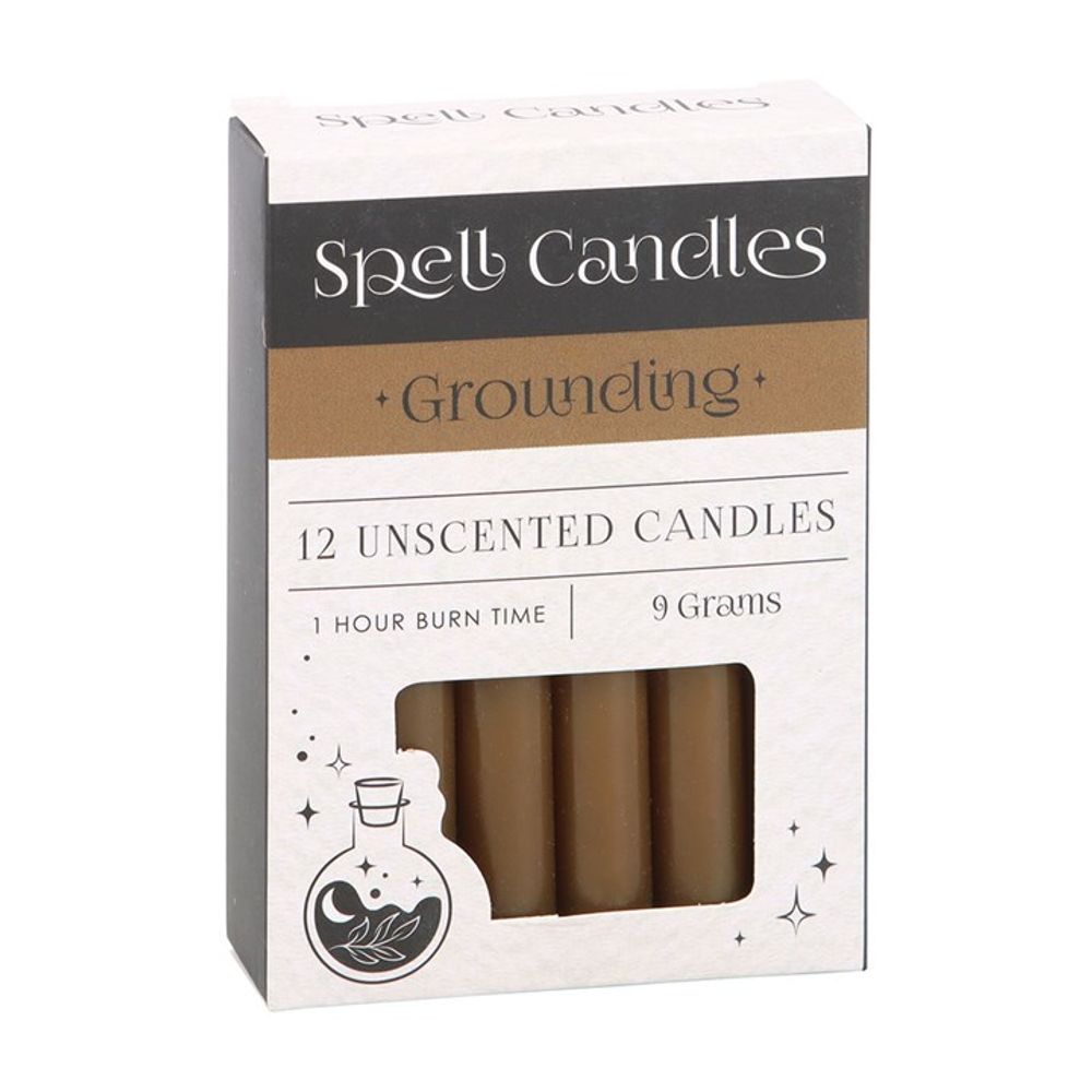 Pack of 12 Grounding Spell Candles - Wicked Witcheries