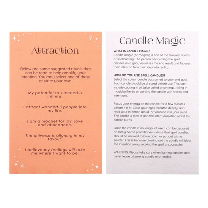 Pack of 12 Attraction Spell Candles - Wicked Witcheries