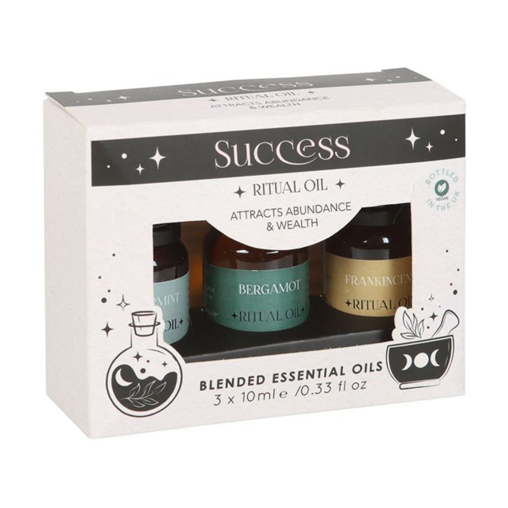 Set of 3 Success Ritual Blended Essential Oils - Wicked Witcheries