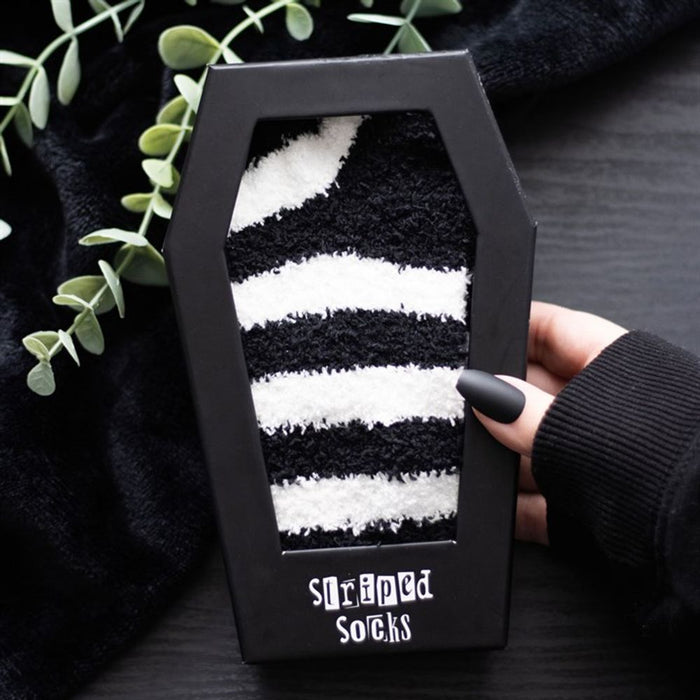 Striped Socks in Coffin Gift Box - Wicked Witcheries