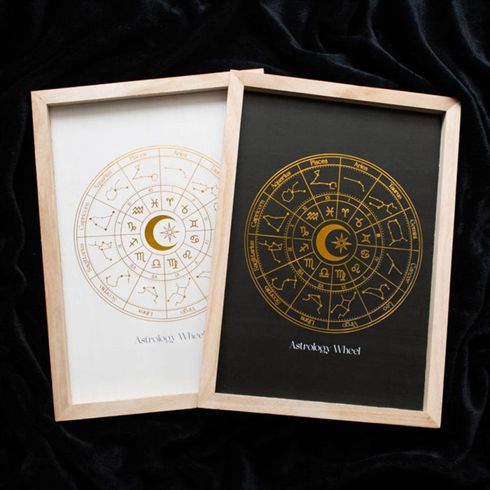 Off White Astrology Wheel Framed Wall Art Print - Wicked Witcheries