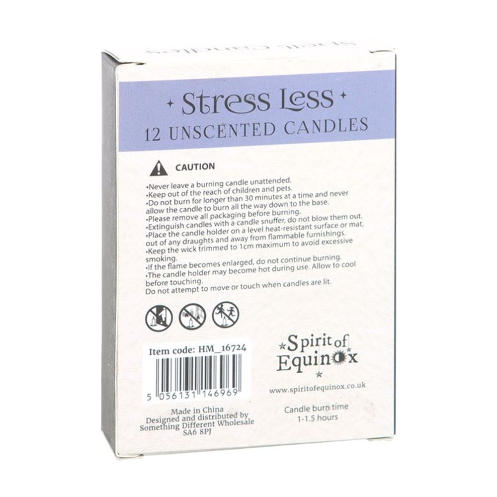 Pack of 12 Stress Less Spell Candles - Wicked Witcheries