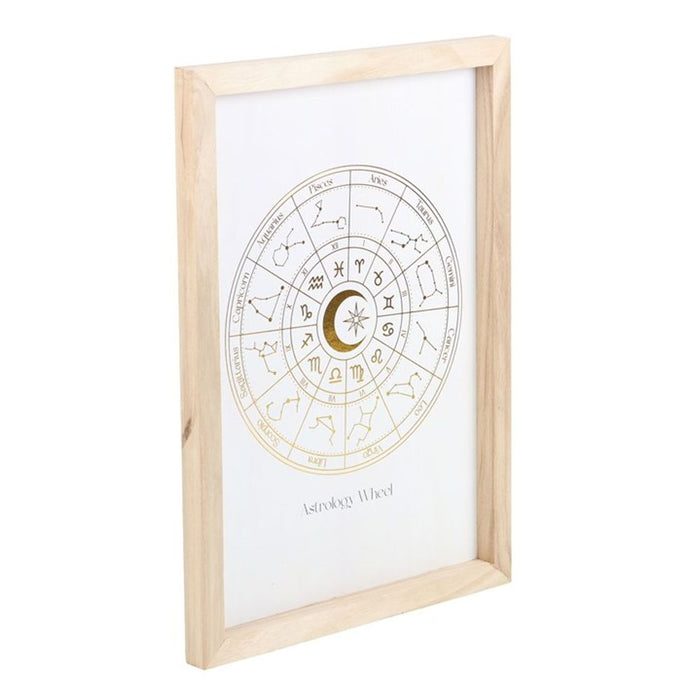 Off White Astrology Wheel Framed Wall Art Print - Wicked Witcheries