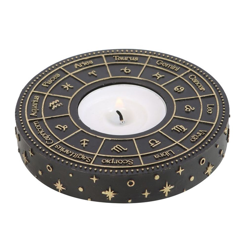 Astrology Wheel Tealight Candle Holder - Wicked Witcheries