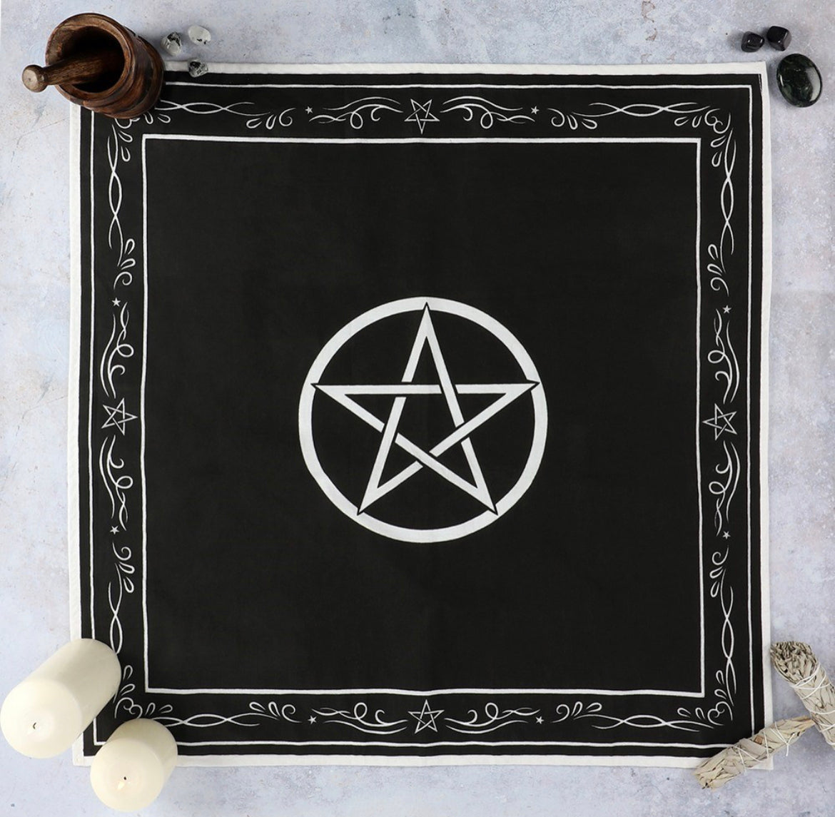 70x70 Pentagram Altar Cloth - Wicked Witcheries