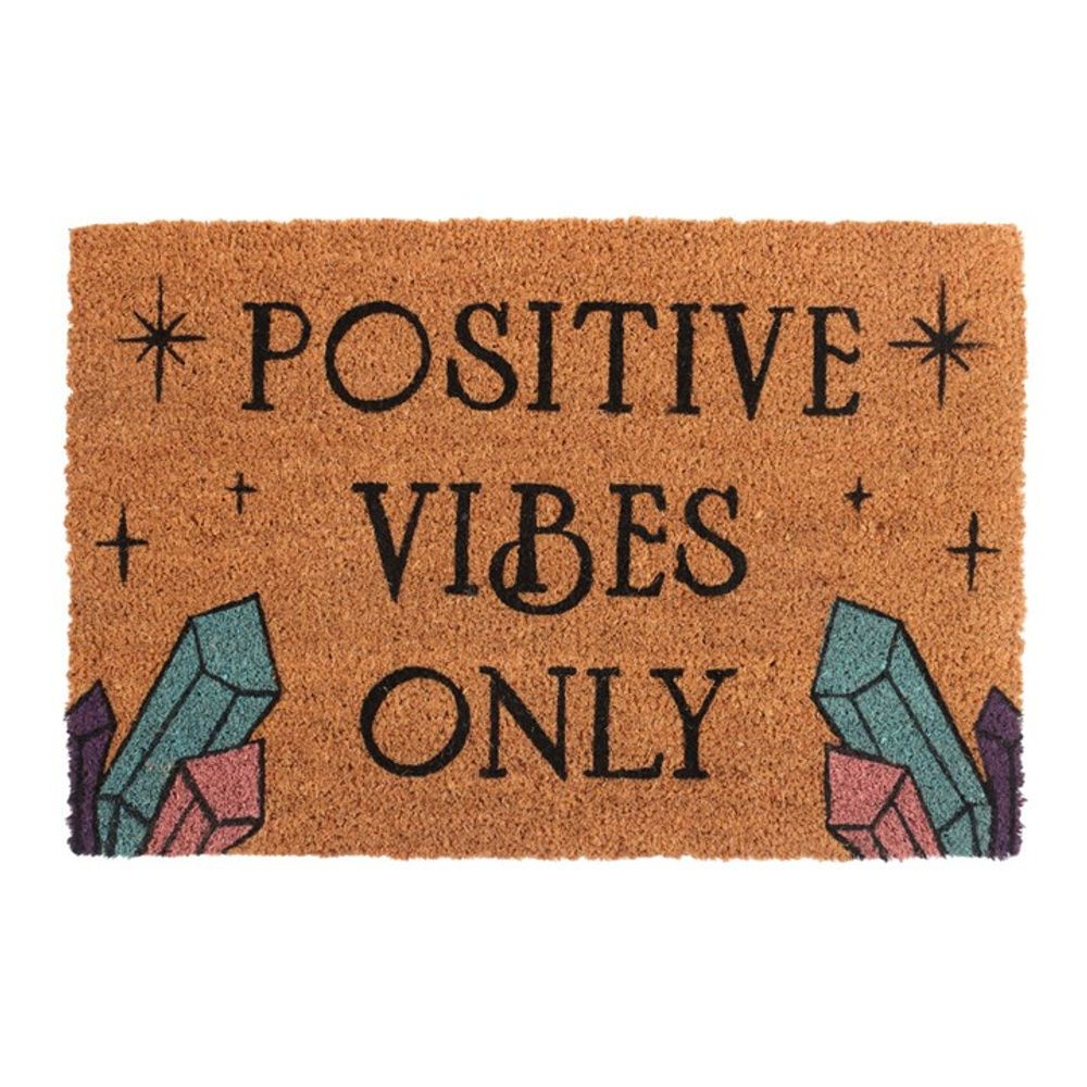 Natural Positive Vibes Only Doormat - Wicked Witcheries