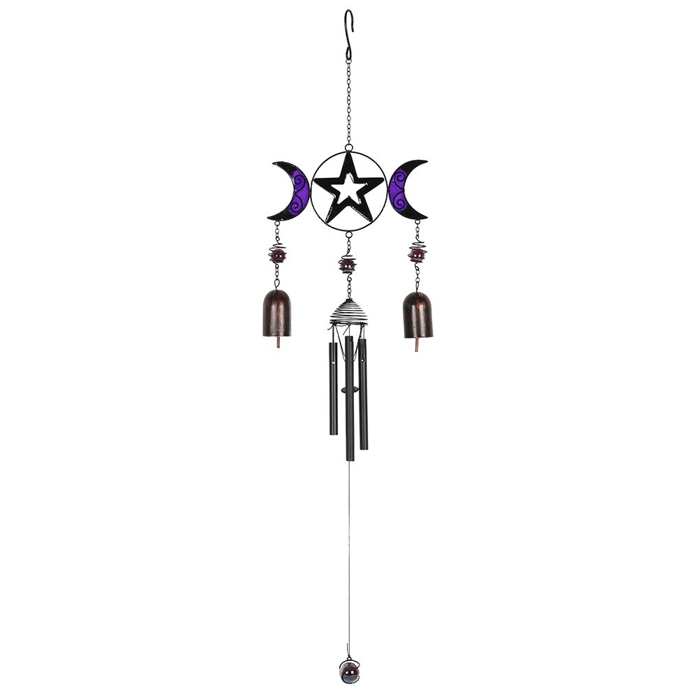 Triple Moon Windchime with Bells - Wicked Witcheries