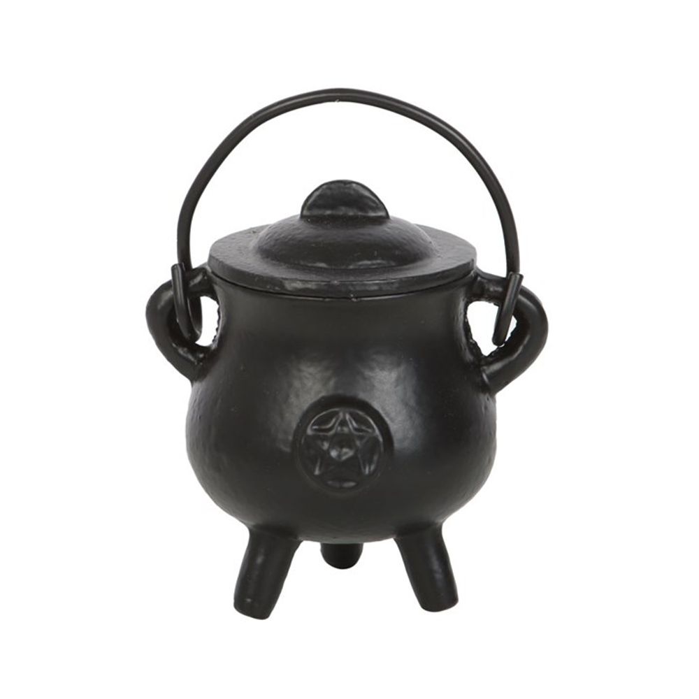 7.5cm Smooth Cast Iron Cauldron with Pentagram - Wicked Witcheries