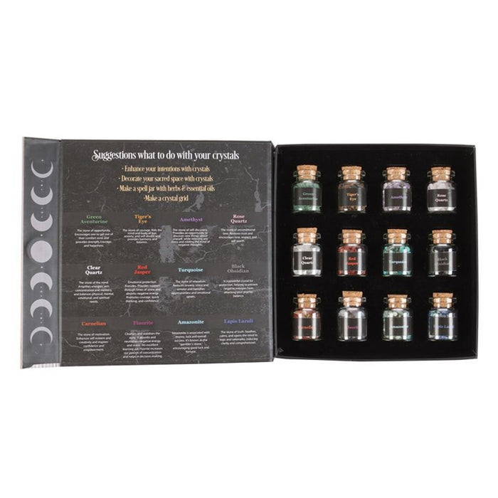 Crystals for Spells Crystal Chip Bottle Gift Set - Wicked Witcheries