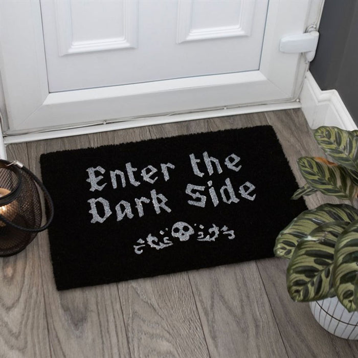 Black Enter The Dark Side Coir Doormat - Wicked Witcheries